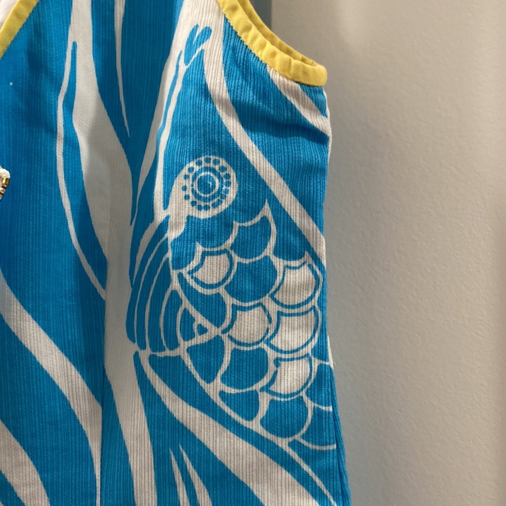 Lilly Pulitzer Joe Fish Resort White Delia Dress size 6 summer sleeveless island - Picture 13 of 16